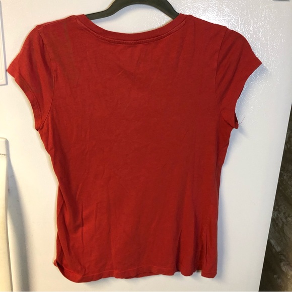 Hello Kitty Woman’s T-Shirt L Red Cotton Cap Sleeve V-Neck watermelon Sweetness - Picture 6 of 7